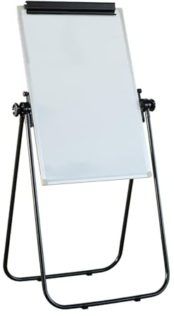 LOOQS Magnetständer-Whiteboard - 23,6 x 35,4 Zoll Tragbare U-förmige Halterung Einseitige trocken abwischbare Tafel ， Winkelhöhenverstellbare Flipchart-Staffelei