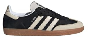 adidas Originals Samba Herren-Fußballschuh, Core Black Wonder White Silver Metallic, 8.5 AU