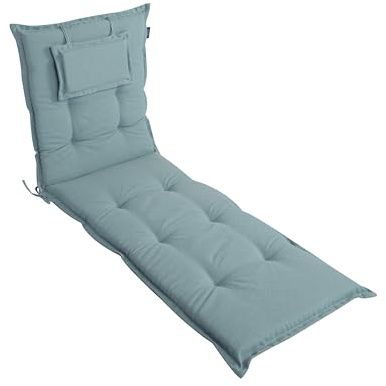 LILENO HOME Sonnenliege Auflage als [1er Set - Rollliege] in Aqua | Gartenliegen Auflage perfekt für Strandliege - Polster Auflage für Gartenliege (188x60x8cm) MAR