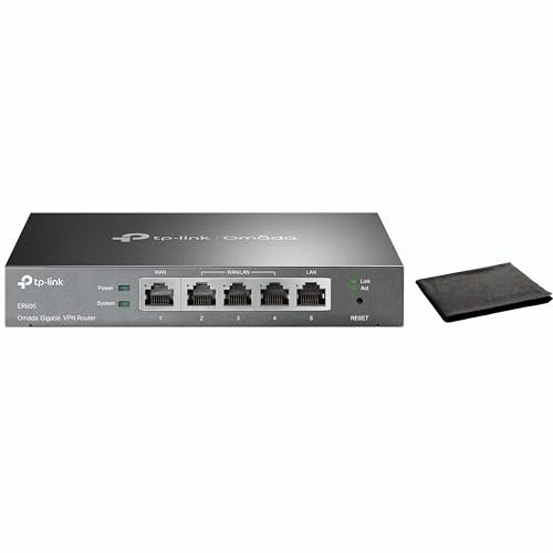 TP-Link Router VPN ER-605 Gigabit | Equilibrio de Carga | Puertos WAN duales | Firewall SPI | Gestión de Ancho de Banda | IPsec, PPTP, L2TP VPN | Seguridad de Red empresarial | Fácil configuración |