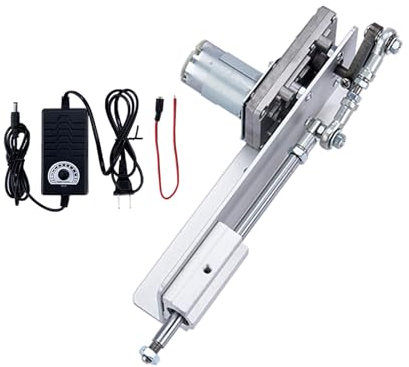 Schiebetor-Bausatz Hubkolben-Zyklus-Linear-DIY-Motor DC 12 V/24 V Linearantrieb Hub 20–80 mm Getriebe verstellbar teleskopisch mit Geschwindigkeitsregler Elektrischer Toröffner-Bausatz(24V 30-200rpm,K