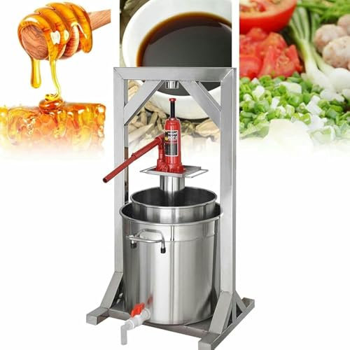 Manuelle Honigschleuder Radial-Entsafter, Obstpresse, Weinpresse, kommerzieller Multifunktions-Entsafter für Lebensmittel, Edelstahl, manuell, mit hydraulischem Entsafter für Trauben, Beeren