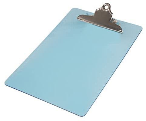 SEWACC Klemmbrett Aus Kunststoff Format Mit Papierhalter Und Aufhängeosengeschützten Kanten Transparent Für Schulbüro