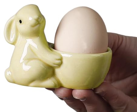 Support pour œufs à la coque, coquetiers en céramique | Coquetier de lapin créatif en céramique | Coquetier avec statue de lapin, joli et pour ustensiles de cuisine, décoration h