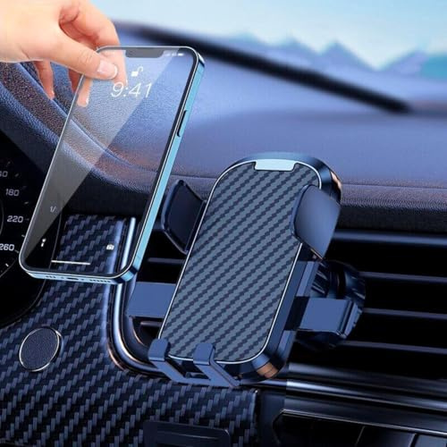 Gravvis Car Phone Holder, Air Vent Phone Mount Cradle for Car 360° Rotation [Upgraded Ultra Stable Hook Clip] One Hand Operation Universal Automobile Cradle Fit for iPhone, Galaxy All 4.7''-6.8