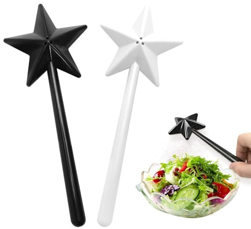 Lot de 2 salière et poivrière magique pour condiments - Trois trous - Fonctionnement à une main - Distributeur de sel amovible rechargeable - Pour cuisine, barbecue, restaurant, salle à manger,