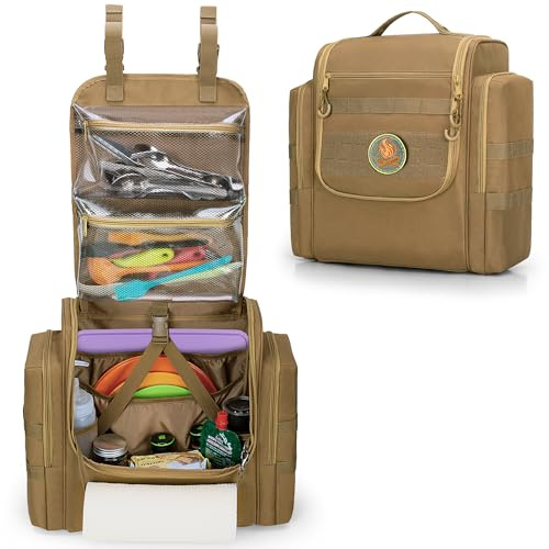 HODRANT Large Tactical Camping Kitchen Organizer for BBQ Cooking Essentials