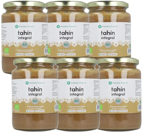 PLANETA HUERTO | Pack 6x Tahín Integral ECO 700g – Crema de Sésamo 100% Natural y Orgánica