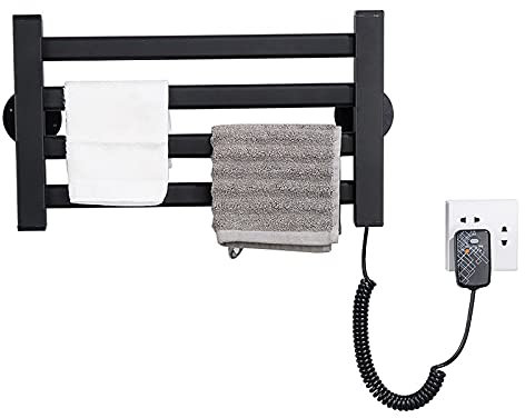 SXKJ Scaldasalviette Elettrico Piccolo Scaldasalviette a Parete Scaldasalviette Elettrico Intelligente a Bassa Potenza da 45 W Scaldasalviette in Alluminio Scaldasalviette a 4 Barre