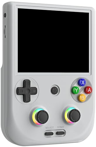 RG406V Android 13 Retro Game Console, 128GB Internal Storage + SD Card, 9000+ Titles, Powerful Performance, 4 IPS Touchscreen, Hall Effect Joysticks, Wi-Fi, Bluetooth (Grey, 256GB)