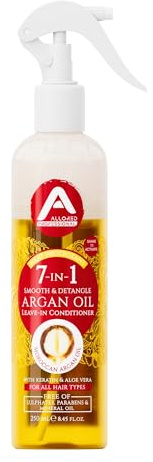 Allored Professional Argan Oil Hair Conditioner - 7-in-1 Leave-In Hair Spray with Keratin & Aloe Vera – Sulfate-Free Hair Care for Dry, Frizzy, Damaged Hair - Conditioner for All Hair Types 250ml