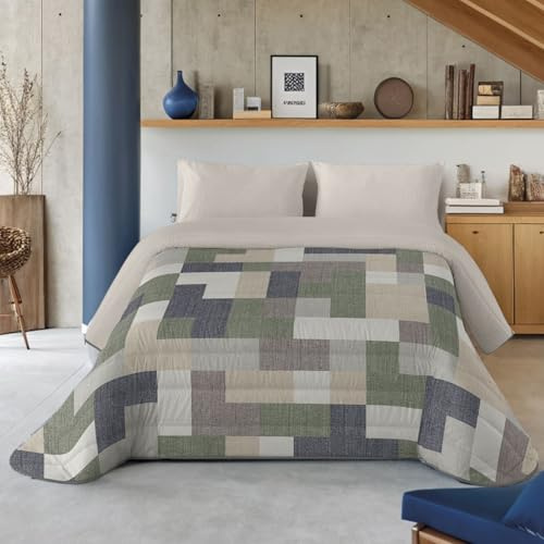 NATURALS - Edredón Nórdico Estampado 300 Gramos Cama 90-100% Microfibra Transpirable Tacto Pluma - 180x260 cm - Acolchado Extra Suave - Otoño/Invierno - Fabricado en España