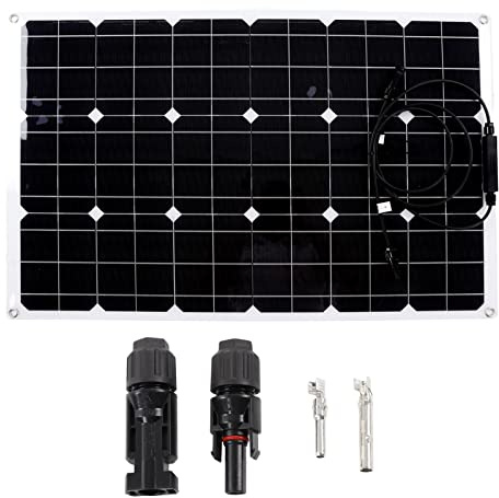 Panneau solaire flexible à haute efficacité monocristalline 90 W Panneau de chargeur solaire léger pour le camping en bateau RV en plein air