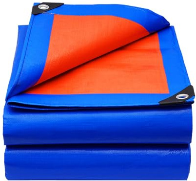 YiHYSj Lona Impermeable Exterior PE 160g/m², Duradera Resistente a Los Rayos UV Desgarros Lona Suelo Piscina Cubierta Reforzada con Ojales para Camping jardín camión