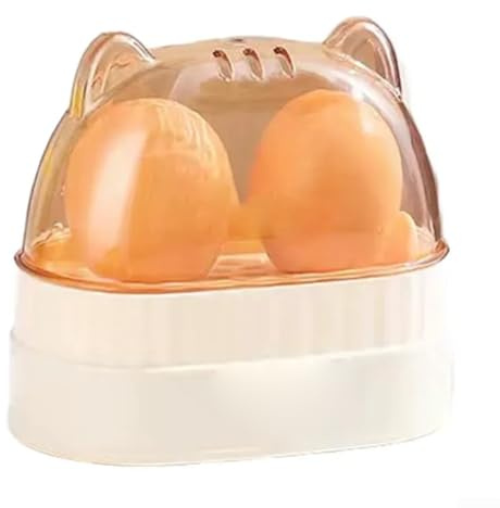 Zoegneer Mini cuiseur à œufs intelligent avec arrêt automatique, compact capacité de 2 œufs durs pour petits déjeuners rapides dans les petites cuisines, dortoirs ou camping-cars (beige intelligent)