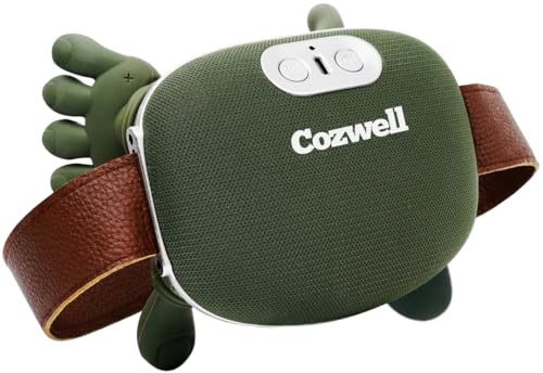Cozwell 4D Wireless Neck Shoulder Massager - Upgraded 5 Mode-Massage System, Extended Battery, BPA-Free, Vegan Leather Strap - Deep Tissue Massage- Portable Shiatsu Massager - Dual Heat