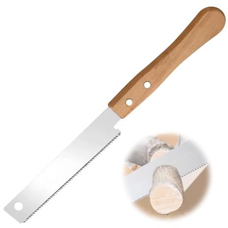 Xiciki 12 Inch Tenon Saw, Pull Saw, Small Hand Saw for Wood, Flush Cut Saw, Woodworking Tool, Wooden Handle Fine Tooth Saw for Trimming Pruning