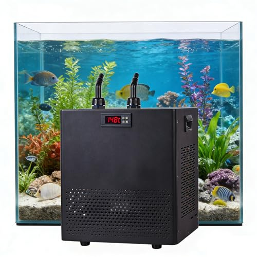 BeoyNot 100L/160L/300L Enfriador para acuarios, Aquarium Chiller, Temperatura Ajustable 5-40°C, Pantalla LCD Táctil, para acuarios domésticos, acuicultura y maricultura 300L(79gal)
