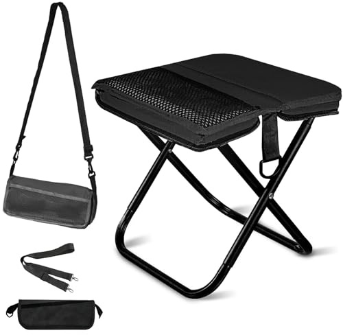 YeahBoom Sgabello pieghevole portatile, pieghevole, pieghevole, per viaggi, picnic, trekking, pesca, giardino