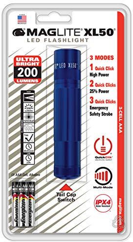 Maglite Men's XL50 LED Blisterpack Flashlight-Blue