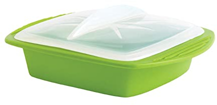 Mastrad - Fuente para Papillote exprés (Silicona, tamaño pequeño), Silicona Silicona y Nailon, Verde, Grande