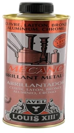 Louis XIII Abrillantador de Metales Met Mecano 500 ml – Limpia y Da Brillo a Cobre, Bronce, Latón y Aluminio | Protección Antioxidante y Brillo Duradero | Fórmula Concentrada desde 1912