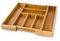 Relaxdays 10016742 Range-Couverts organiseur de Tiroir de Cuisine en bois HxlxP : 5 x 48 x 46 cm Extensible en bambou