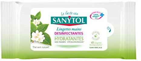 Sanytol - 4 confezioni da 12 salviettine disinfettanti, utili per mani, oggetti e superfici, riferimento: 33650500