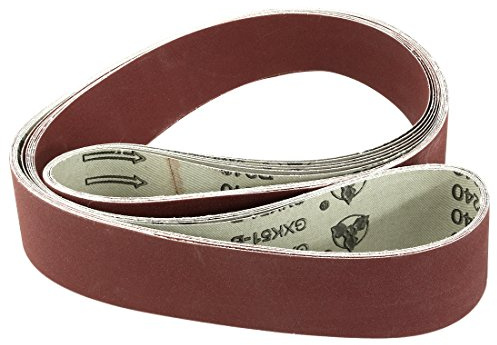 Sourcingmap 2-Inch x 72-Inch Aluminum Oxide Sanding Belt 240 Grits Sandpaper Lapped Joint for Belt Sander 6pcs