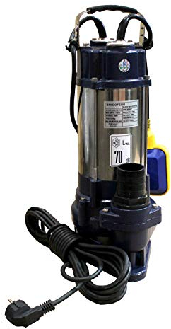 Bricoferr BFO750 Bomba Sumergible para Bombeo de Aguas Sucias, Gris