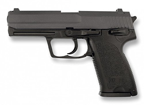 Pistola Airsoft Aire Suave Pesada Negra HFC Potencia 0,50 Julios Airsoft Replica Paintball Caza Supervivencia tactico Senderismo Camping Outdoor Albainox 35085 + Portabotellas de regalo