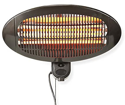Nedis Chauffage de terrasse | 2000 W | 3 réglages de chaleur | Montage mural | IP34 | Noir 1,40 m