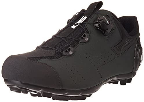 Sidi Unisex MTB Gravel Sneaker Schuhe, Schwarz Dunkelgrün, 46 EU