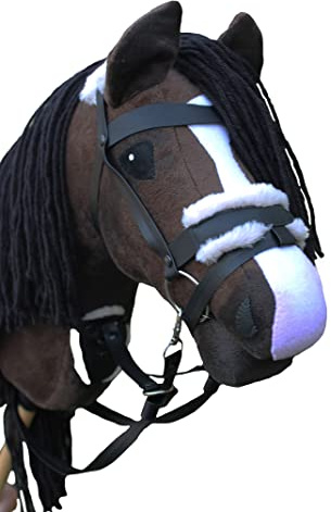 Hobbyhorse with bridle A3 I Realistic steckenpferd I Dark Bay BRAVE