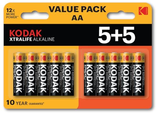 KODAK XTRALIFE ALKALINE BATTERIES AA 5+5PK 03/32
