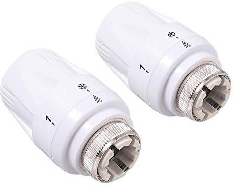 Bohaner 2Pcs Radiator Thermostatic Valve, 2X Radiator Thermostatic Head Heater Control Thermostat Best Valve for Home Office Head M 30x1.5 (2)