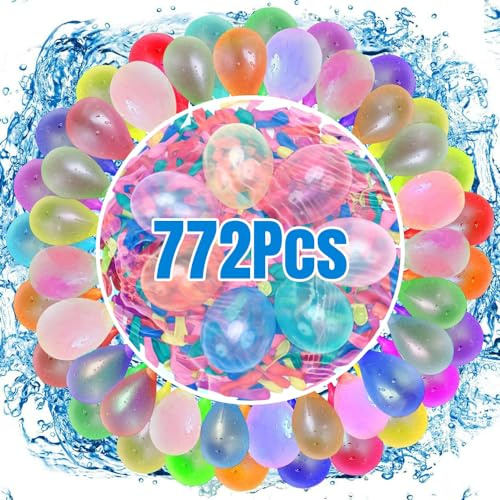Lot de 222 ballons à eau à remplissage rapide pour enfants avec 500 bombes à eau colorées en latex pour adultes et enfants