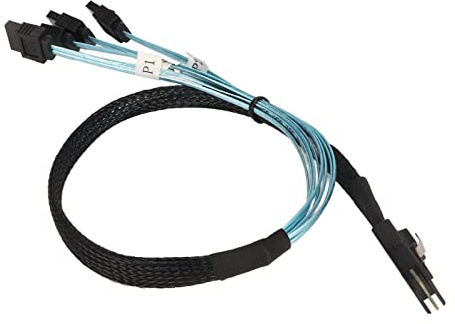 Aramox Mini SAS a 4 SATA Cable, SAS a SATA Cable 7 Pin Estable Seguro 12Gbps Cobre Estañado para Reemplazo (0,5 m)