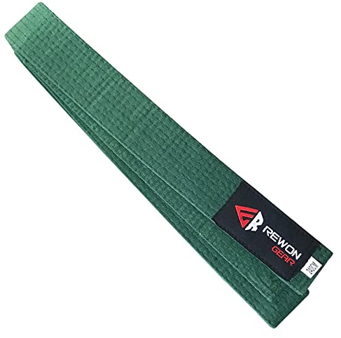Rewon Gear Karate-Kampfsport- und Taekwondo-Gürtel (Grün, 5 / 300cm)
