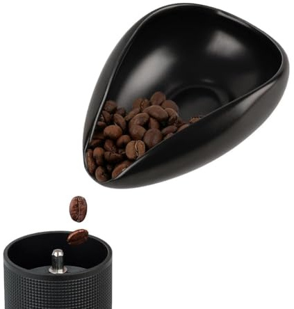 watchget Keramik Kaffee Dosierbecher & Tee Aufbewahrungsschale Einzeldosis Messbehälter für Kaffeebohnen & losen Tee Dosiergefäß Schwarz
