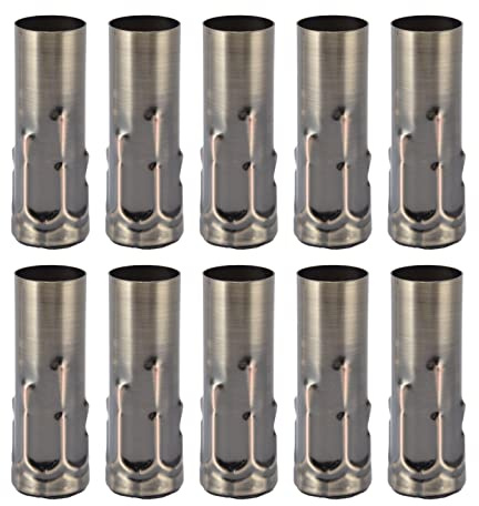 10 Stück Metall-Kerzenfassungsabdeckungen, Kerzenlampen-Basisrohr, E14-Kerzenfassungsabdeckungen Für Kronleuchter-Beleuchtungszubehör(Bronze)