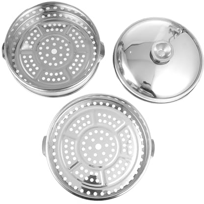 ANSNOW 1 Juego de Cesta de Vapor de Acero Inoxidable para Vaporera Dim Sum, Cesta de Vapor de Metal, Olla de Vapor para Pasta, Verduras Enlatadas, Olla de Vapor, Accesorios para Traje Infantil, Aguj
