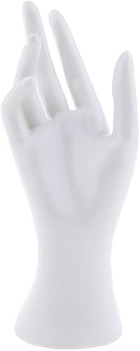 WHAPELQ Schaufensterpuppe Hand Modell, schmuckständer hand Schmuckhand, Schmuck Hand Form Ständer, Hand Finger Armband Display für Ring Halskette Armbänder, Weiße Rechte Hand