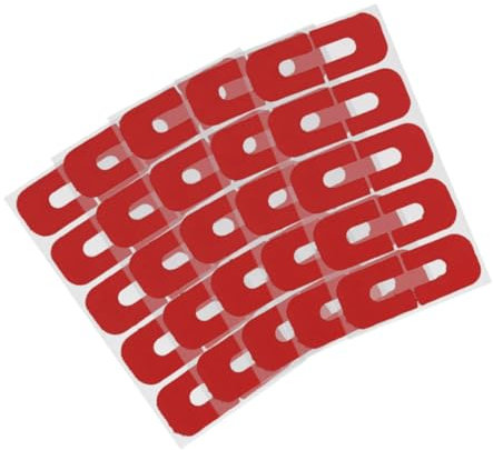 OATIPHO Nail Polish Protector Stickers Plastic Nail Guards Red Disposable 50pcs High Adhesive Spillproof Design Art Accessories for Home Use
