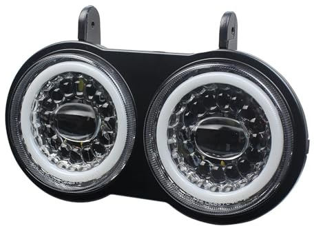 Fanale Proiettore Moto Faro LED Per Moto Proiettore Doppi Fari Con Halo DRL Per Buell XB Modello 2003 2004 2005 2006 2007 2008 2009 2010 Faro Anteriore