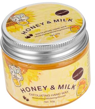 PartyKindom 50g Feuchtigkeitsspendende Handwachs-maske Mit Milch Und Honig Peel-off Peeling Handwax Exfolierende Handmaske Für Glatte Zarte Hände Pflegend Und Hautreinigend