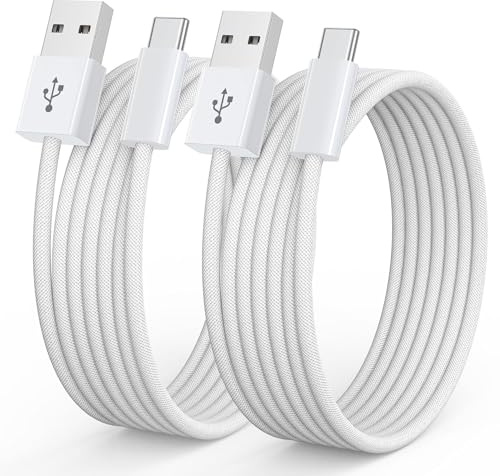 USB C Charger Cable 2Pack 3FT/1M Type C Cable Fast Charging, USB A to USB-C Phone Charger Cable for iPhone 16 15 Pro, Samsung Galaxy S25 S24 S23 S22 S21 Note 10 9 8