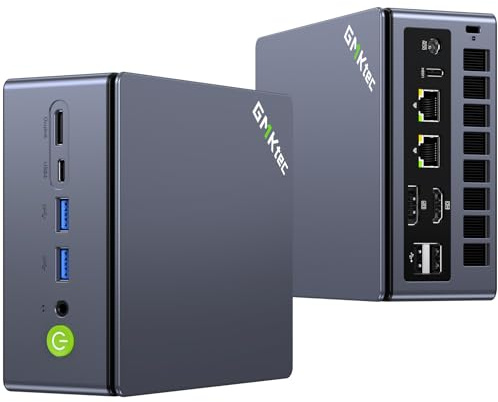 GMKtec AMD Mini PC Ryzen 7 PRO 6850U(8C/16T, bis zu 4,7 GHz), M7 Ultra Mini-PC 32 GB DDR5 RAM 512GB M.2 SSD, Mini Gaming PC mit AMD Radeon 680M, OCuLink Port, Dual LAN 2.5G, USB4, HDMI 2.1, USB-C