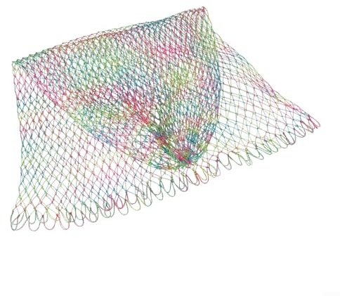 Guadino da pesca in nylon, ricambio leggero, con rete da 2 cm per una cattura efficace dei pesci, forte capacità di carico (diametro 60 cm)