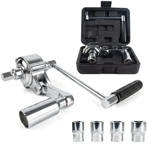 Hocomay Torque Multiplier Wrench Set with 4 Sockets(11/16,3/4,13/16,7/8 Sockets), 1/2 Drive, 1:16 Gear Ratio, 680Nm Output, Labor Saving Torque Multiplier for Loosening Car Tire Lug Nuts